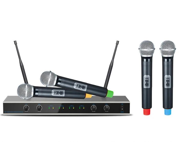 E-Lektron IU-4011 Digital UHF 4 x Handheld Wireless Microphone System Set